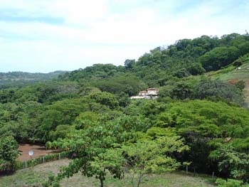Vue des terrains de santa rosa, costa rica